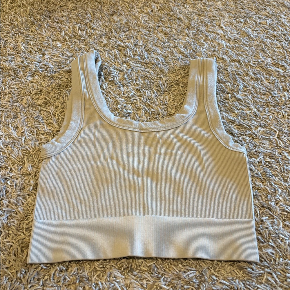 PacSun Contour Ribbed Tank Top in Light Tan